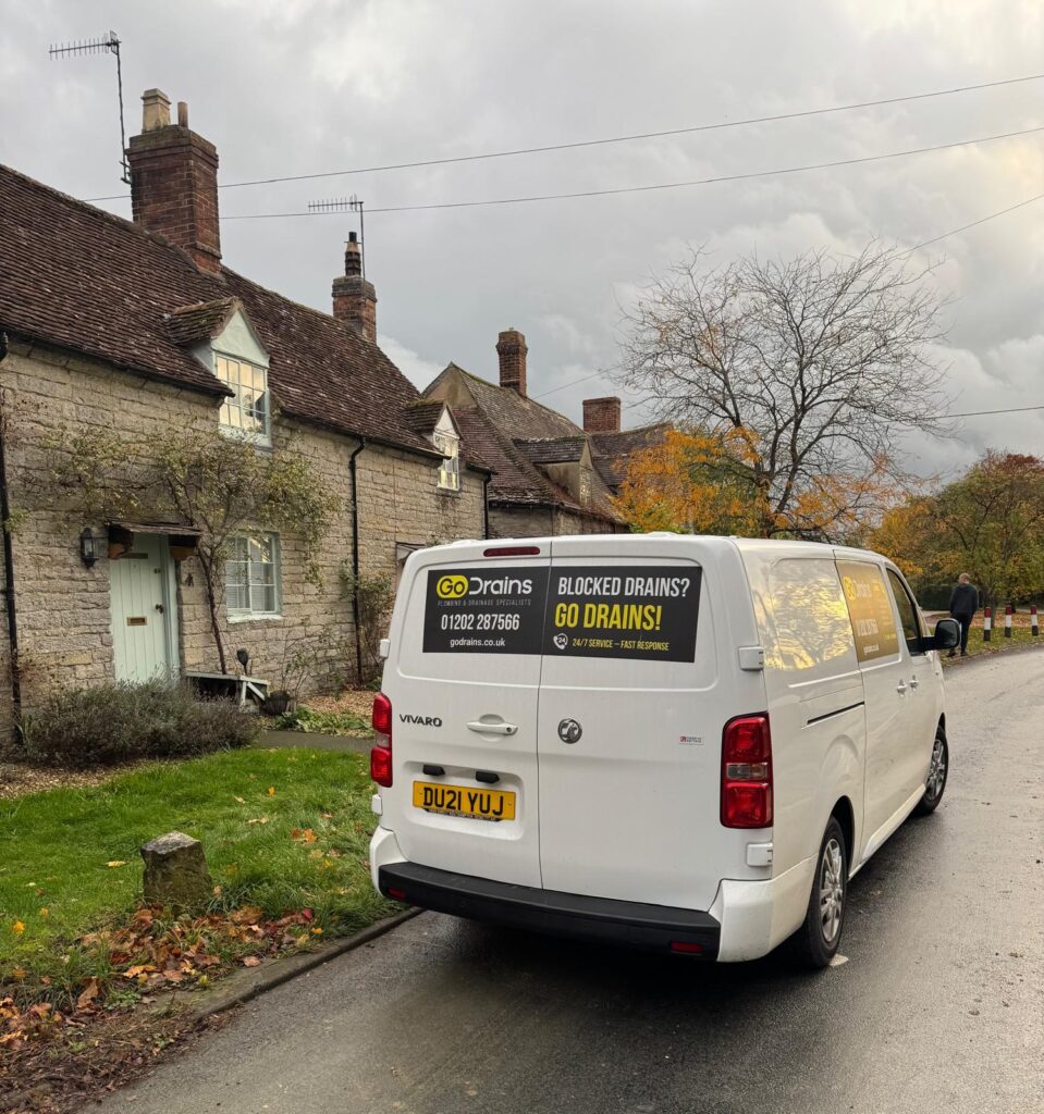 Go Drains van, experts in drain unblocking